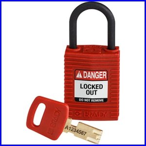 Kłódka kompaktowa Lockout SafeKey Brady z różnymi kluczami, 150180 BRADY