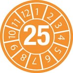 Etykiety inspekcyjne Brady z płótna winylowego 25 mm