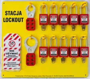 Stacja LOTO, tablica na kłódki i blokady PLS-401 